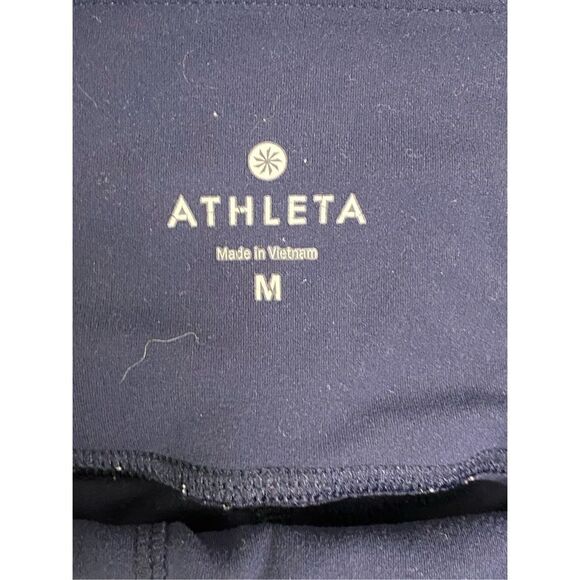 Athleta Women's Workout Activewear Cropped Leggings Navy Blue Medium - Picture 3 of 7